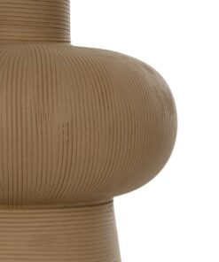 GloboStar® Artificial Garden CORNEOL 21262 Διακοσμητικό Κεραμικό Βάζo Καφέ Π17 x Μ17 x Υ20cm