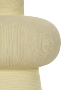 GloboStar® Artificial Garden ICEBERG 21263 Διακοσμητικό Κεραμικό Βάζo Μπεζ Π17 x Μ17 x Υ20cm