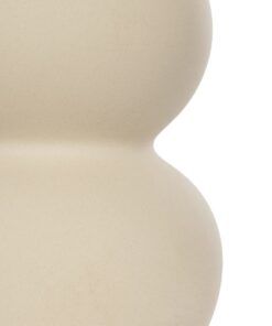 GloboStar® Artificial Garden PEARL 21265 Διακοσμητικό Κεραμικό Βάζo Μπεζ Π13 x Μ13 x Υ21cm