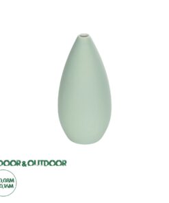 GloboStar® Artificial Garden SEYHELLES 21266 Διακοσμητικό Κεραμικό Βάζo Τιρκουάζ Π8 x Μ8 x Υ16cm