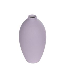 GloboStar® Artificial Garden AMETHYST 21267 Διακοσμητικό Κεραμικό Βάζo Μωβ Π8 x Μ8 x Υ14cm