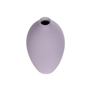 GloboStar® Artificial Garden AMETHYST 21267 Διακοσμητικό Κεραμικό Βάζo Μωβ Π8 x Μ8 x Υ14cm