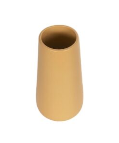 GloboStar® Artificial Garden LEGIAN 21268 Διακοσμητικό Κεραμικό Βάζo Πορτοκαλι Π10 x Μ10 x Υ20cm