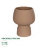 GloboStar® Artificial Garden AMBER 21269 Διακοσμητικό Κεραμικό Βάζo Καφέ Π17 x Μ17 x Υ20cm