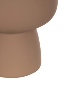 GloboStar® Artificial Garden AMBER 21269 Διακοσμητικό Κεραμικό Βάζo Καφέ Π17 x Μ17 x Υ20cm