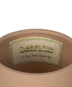GloboStar® Artificial Garden AMBER 21269 Διακοσμητικό Κεραμικό Βάζo Καφέ Π17 x Μ17 x Υ20cm