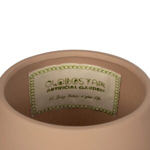 GloboStar® Artificial Garden AMBER 21269 Διακοσμητικό Κεραμικό Βάζo Καφέ Π17 x Μ17 x Υ20cm