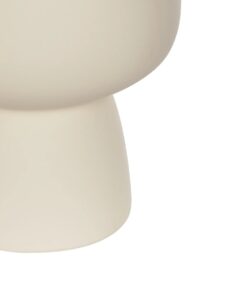 GloboStar® Artificial Garden MOREA 21270 Διακοσμητικό Κεραμικό Βάζo Μπεζ Π17 x Μ17 x Υ20cm