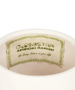 GloboStar® Artificial Garden MOREA 21270 Διακοσμητικό Κεραμικό Βάζo Μπεζ Π17 x Μ17 x Υ20cm