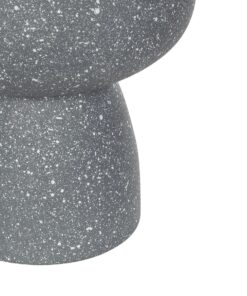 GloboStar® Artificial Garden SAMUI 21271 Διακοσμητικό Κεραμικό Βάζo Γκρι Π16 x Μ16 x Υ20cm