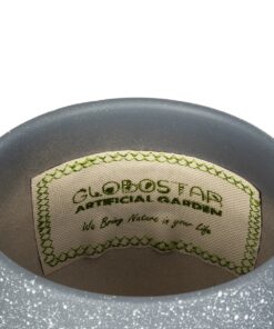 GloboStar® Artificial Garden SAMUI 21271 Διακοσμητικό Κεραμικό Βάζo Γκρι Π16 x Μ16 x Υ20cm