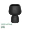 GloboStar® Artificial Garden CAMERON 21272 Διακοσμητικό Κεραμικό Βάζo Μαύρο Π16 x Μ16 x Υ20cm