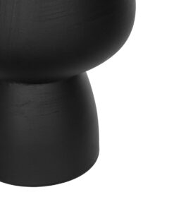 GloboStar® Artificial Garden CAMERON 21272 Διακοσμητικό Κεραμικό Βάζo Μαύρο Π16 x Μ16 x Υ20cm