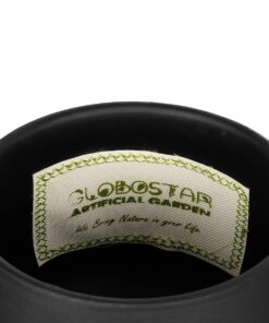 GloboStar® Artificial Garden CAMERON 21272 Διακοσμητικό Κεραμικό Βάζo Μαύρο Π16 x Μ16 x Υ20cm