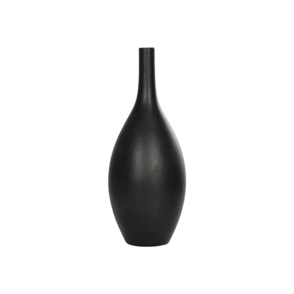 GloboStar® Artificial Garden OLRANDO 21273 Διακοσμητικό Κεραμικό Βάζo Μαύρο Π8 x Μ8 x Υ20cm
