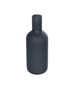 GloboStar® Artificial Garden MYSTIQUE 21275 Διακοσμητικό Κεραμικό Βάζo Γκρι Π7 x Μ7 x Υ20cm