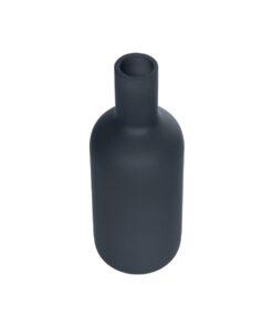 GloboStar® Artificial Garden MYSTIQUE 21275 Διακοσμητικό Κεραμικό Βάζo Γκρι Π7 x Μ7 x Υ20cm