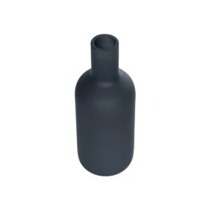 GloboStar® Artificial Garden MYSTIQUE 21275 Διακοσμητικό Κεραμικό Βάζo Γκρι Π7 x Μ7 x Υ20cm