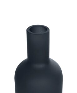 GloboStar® Artificial Garden MYSTIQUE 21275 Διακοσμητικό Κεραμικό Βάζo Γκρι Π7 x Μ7 x Υ20cm