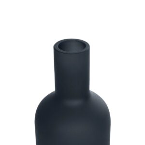 GloboStar® Artificial Garden MYSTIQUE 21275 Διακοσμητικό Κεραμικό Βάζo Γκρι Π7 x Μ7 x Υ20cm