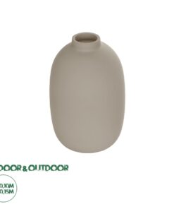 GloboStar® Artificial Garden PHUKET 21276 Διακοσμητικό Κεραμικό Βάζo Καφέ Π10 x Μ10 x Υ15cm