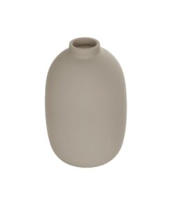 GloboStar® Artificial Garden PHUKET 21276 Διακοσμητικό Κεραμικό Βάζo Καφέ Π10 x Μ10 x Υ15cm