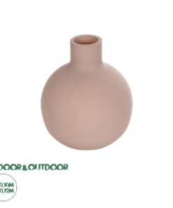 GloboStar® Artificial Garden OAHU 21277 Διακοσμητικό Κεραμικό Βάζo Ροζ Π10 x Μ10 x Υ12cm