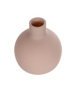 GloboStar® Artificial Garden OAHU 21277 Διακοσμητικό Κεραμικό Βάζo Ροζ Π10 x Μ10 x Υ12cm