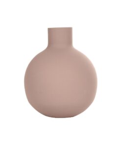 GloboStar® Artificial Garden OAHU 21277 Διακοσμητικό Κεραμικό Βάζo Ροζ Π10 x Μ10 x Υ12cm