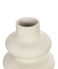 GloboStar® Artificial Garden THAILAND 21278 Διακοσμητικό Κεραμικό Βάζo Μπεζ Π14 x Μ14 x Υ21cm