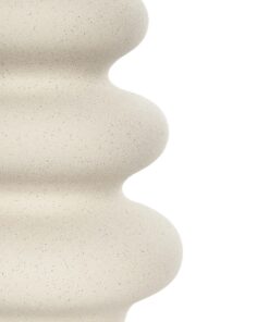 GloboStar® Artificial Garden THAILAND 21278 Διακοσμητικό Κεραμικό Βάζo Μπεζ Π14 x Μ14 x Υ21cm