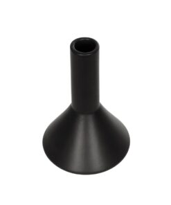 GloboStar® Artificial Garden CANNOLI 21280 Διακοσμητικό Κεραμικό Βάζo Μαύρο Π13 x Μ13 x Υ20cm