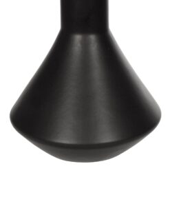 GloboStar® Artificial Garden CANNOLI 21280 Διακοσμητικό Κεραμικό Βάζo Μαύρο Π13 x Μ13 x Υ20cm