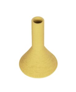 GloboStar® Artificial Garden GRENADA 21281 Διακοσμητικό Κεραμικό Βάζo Κίτρινο Π13 x Μ13 x Υ20cm