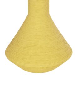 GloboStar® Artificial Garden GRENADA 21281 Διακοσμητικό Κεραμικό Βάζo Κίτρινο Π13 x Μ13 x Υ20cm