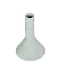 GloboStar® Artificial Garden TANAH 21282 Διακοσμητικό Κεραμικό Βάζo Γκρι Π13 x Μ13 x Υ20cm