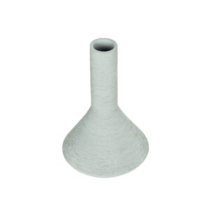 GloboStar® Artificial Garden TANAH 21282 Διακοσμητικό Κεραμικό Βάζo Γκρι Π13 x Μ13 x Υ20cm