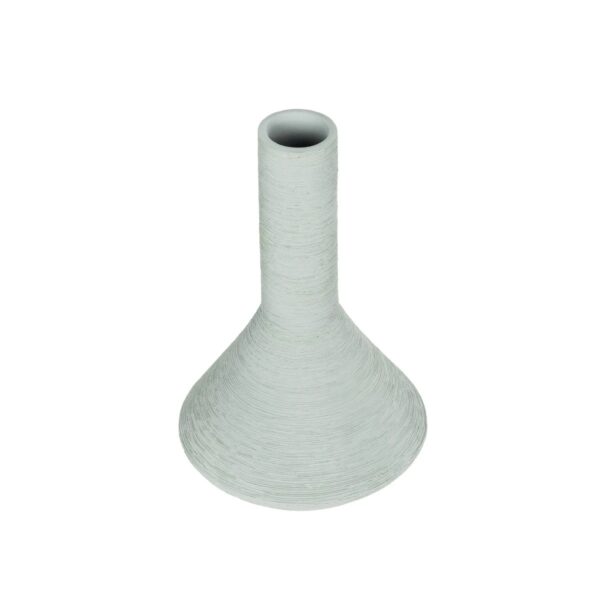 GloboStar® Artificial Garden TANAH 21282 Διακοσμητικό Κεραμικό Βάζo Γκρι Π13 x Μ13 x Υ20cm