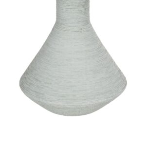 GloboStar® Artificial Garden TANAH 21282 Διακοσμητικό Κεραμικό Βάζo Γκρι Π13 x Μ13 x Υ20cm