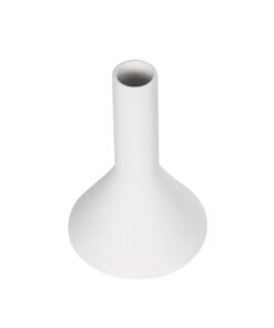 GloboStar® Artificial Garden ARMENINVILLE 21283 Διακοσμητικό Κεραμικό Βάζo Λευκό Π16 x Μ16 x Υ25cm