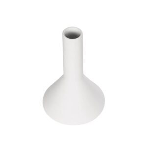 GloboStar® Artificial Garden ARMENINVILLE 21283 Διακοσμητικό Κεραμικό Βάζo Λευκό Π16 x Μ16 x Υ25cm
