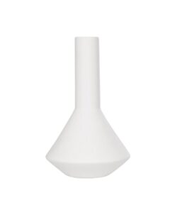 GloboStar® Artificial Garden ARMENINVILLE 21283 Διακοσμητικό Κεραμικό Βάζo Λευκό Π16 x Μ16 x Υ25cm