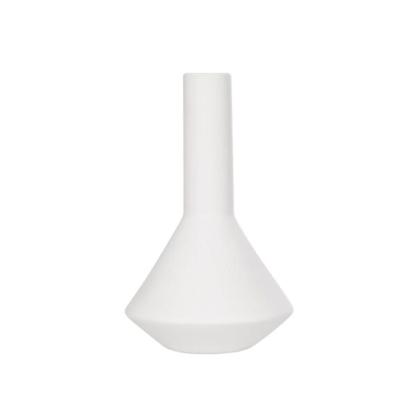 GloboStar® Artificial Garden ARMENINVILLE 21283 Διακοσμητικό Κεραμικό Βάζo Λευκό Π16 x Μ16 x Υ25cm