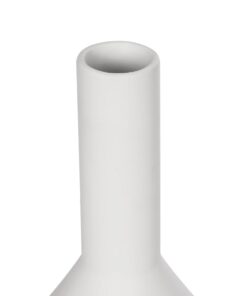 GloboStar® Artificial Garden ARMENINVILLE 21283 Διακοσμητικό Κεραμικό Βάζo Λευκό Π16 x Μ16 x Υ25cm