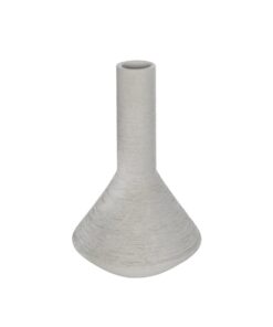 GloboStar® Artificial Garden BARBADOS 21284 Διακοσμητικό Κεραμικό Βάζo Γκρι Π16 x Μ16 x Υ25cm