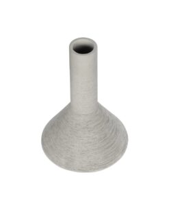 GloboStar® Artificial Garden BARBADOS 21284 Διακοσμητικό Κεραμικό Βάζo Γκρι Π16 x Μ16 x Υ25cm