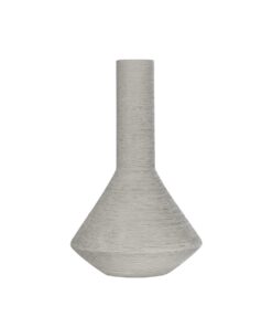 GloboStar® Artificial Garden BARBADOS 21284 Διακοσμητικό Κεραμικό Βάζo Γκρι Π16 x Μ16 x Υ25cm