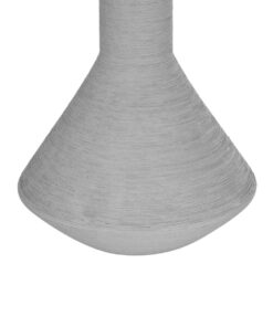 GloboStar® Artificial Garden BARBADOS 21284 Διακοσμητικό Κεραμικό Βάζo Γκρι Π16 x Μ16 x Υ25cm