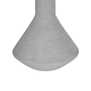 GloboStar® Artificial Garden BARBADOS 21284 Διακοσμητικό Κεραμικό Βάζo Γκρι Π16 x Μ16 x Υ25cm