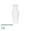 GloboStar® Artificial Garden MALVINA 21285 Διακοσμητικό Κεραμικό Βάζo Λευκό Π10 x Μ10 x Υ24cm
